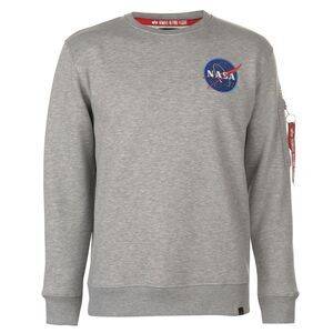 Alpha Unisex Adult NASA Cotton Blend Sweatshirt / Grey Heather
